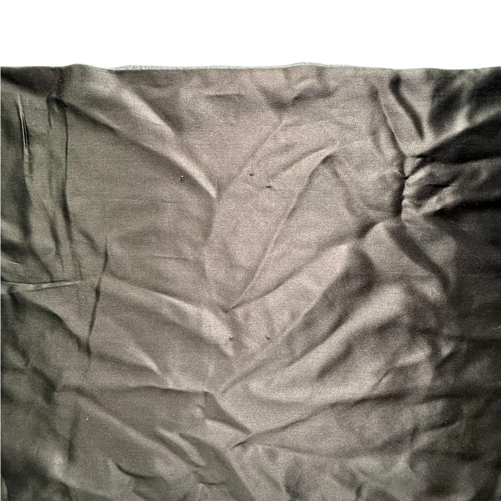 Ellen Tracy Brown Silk Velvet Beaded Floral‎ Embroidered Scarf
